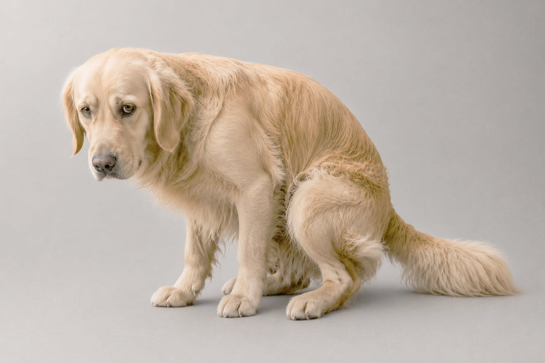 Perro con diarrea en consulta veterinaria