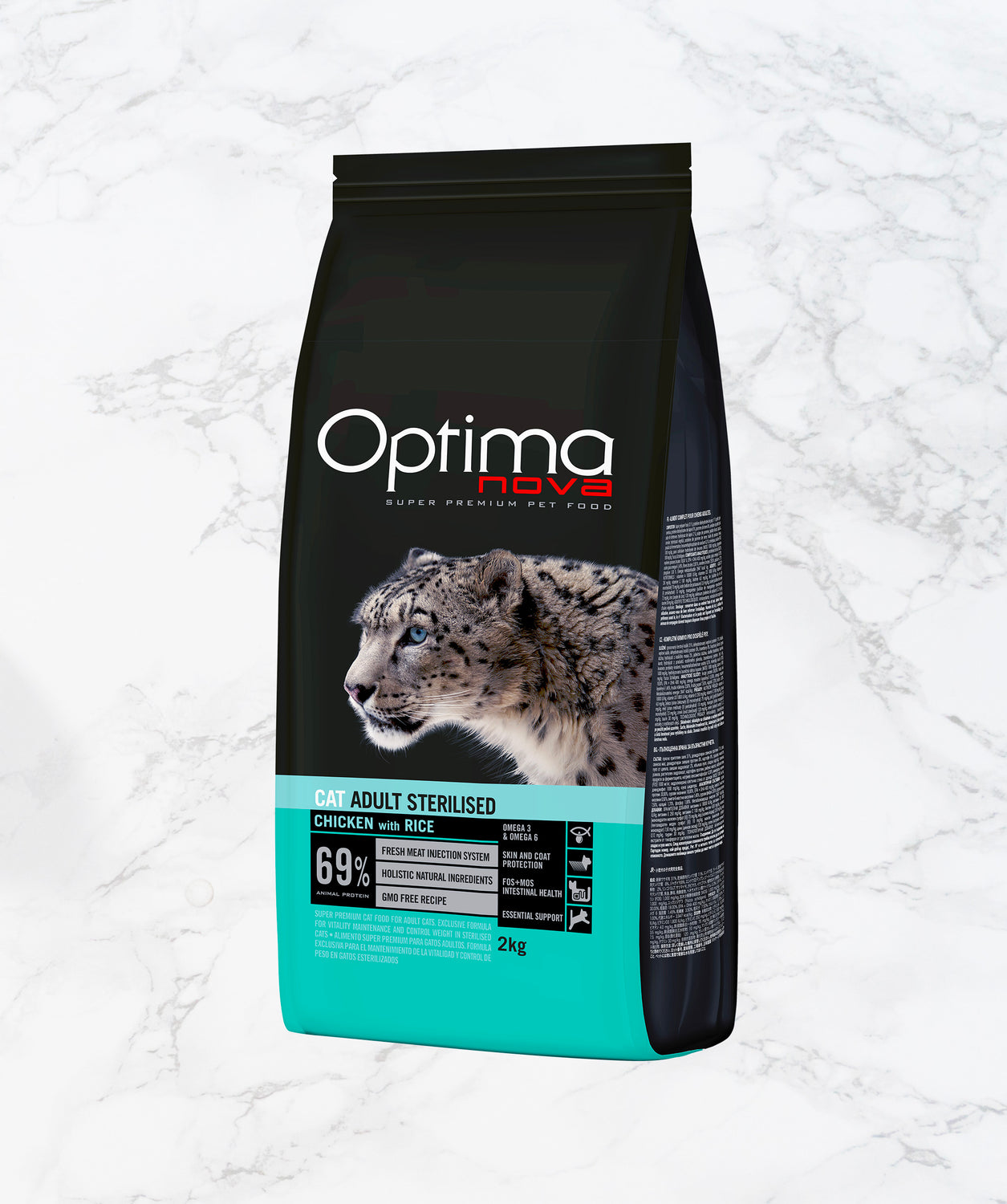 Bolsa de pienso Optimanova Cat Sterilised con pollo y arroz para gatos esterilizados