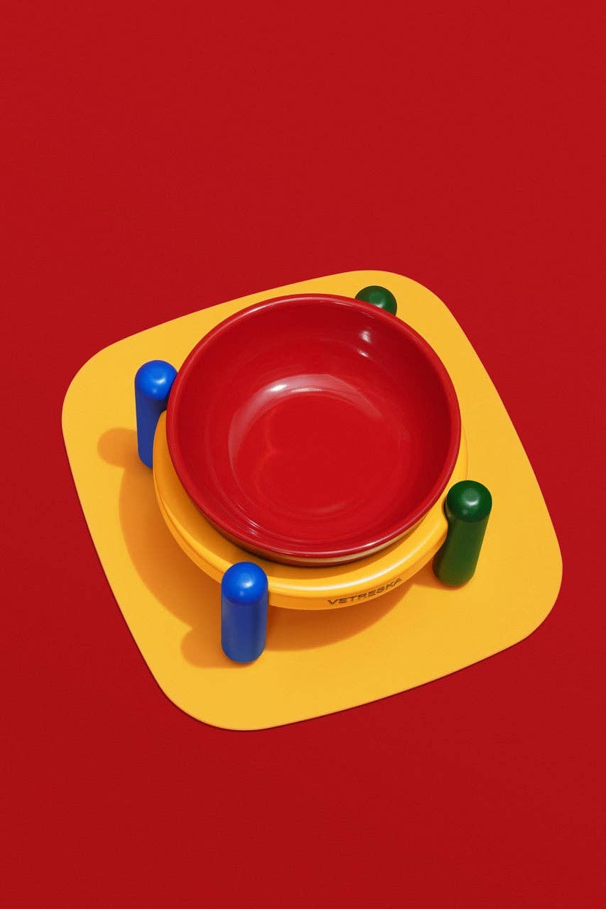 Chroma Ceramic Pet Bowl & Mat Set - gamelle