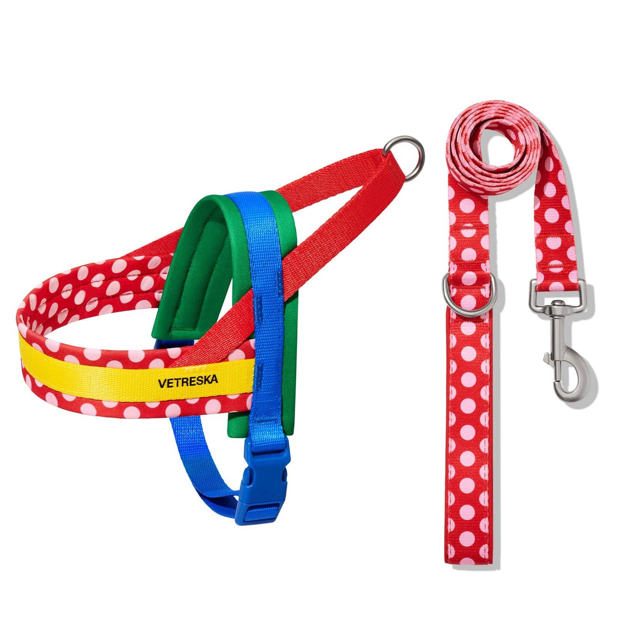 Chroma Pet Harness & Leash Set Red - szelki i smycz