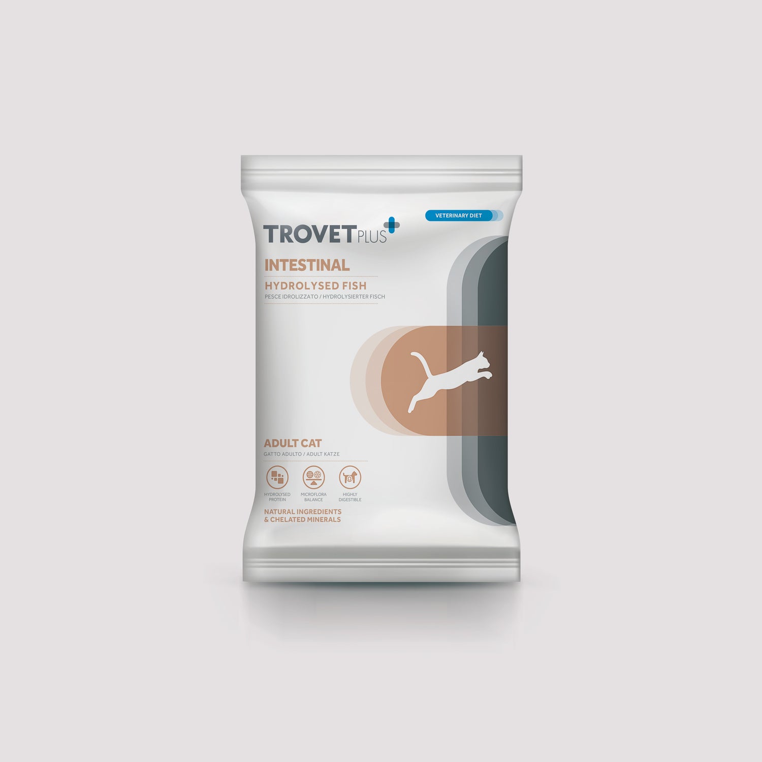 Muestra de pienso Trovetplus Adult Cat Intestinal con pescado blanco hidrolizado de 70 gramos