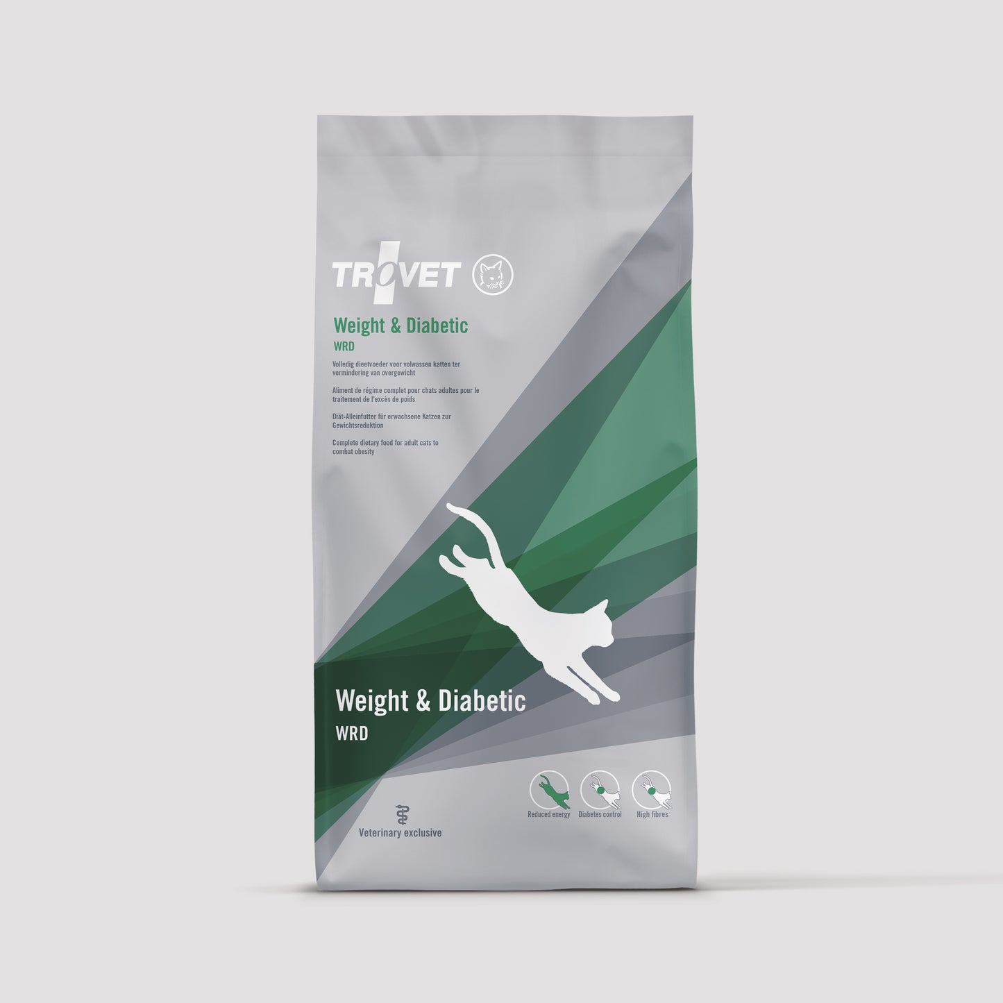 Bolsa de alimento Trovet Weight & Diabetic para gatos