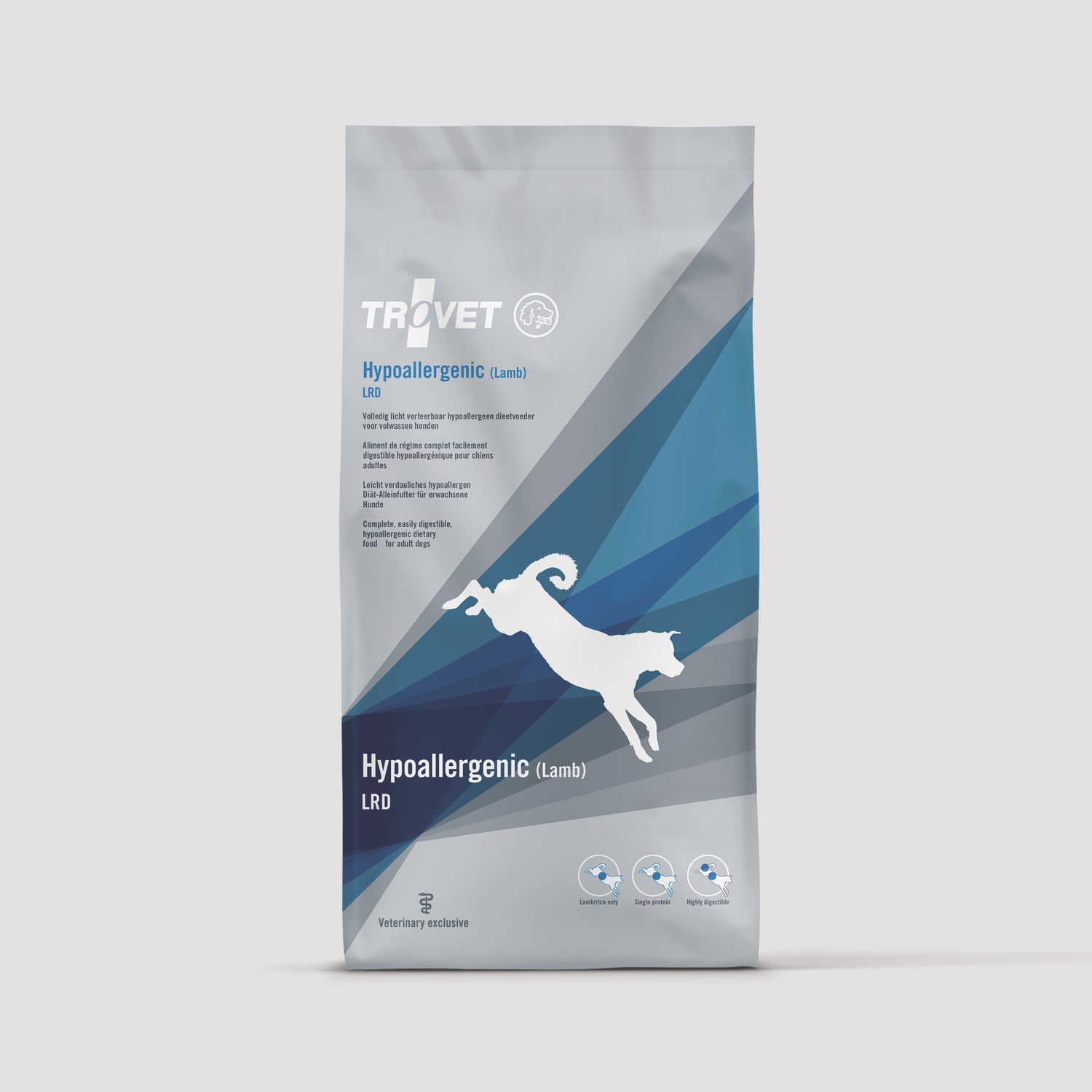 Bolsa de alimento Trovet Hypoallergenic con cordero para perros