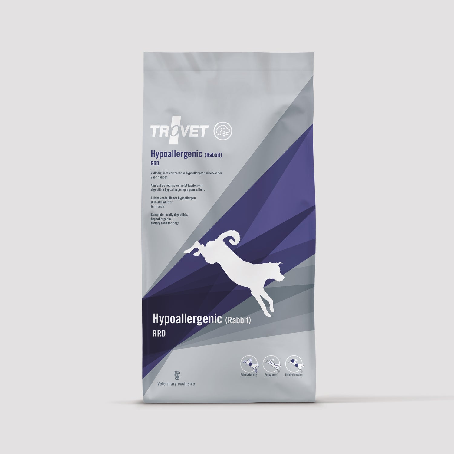 Bolsa de alimento Trovet Hipoalergénico Rich in Rabbit para perros