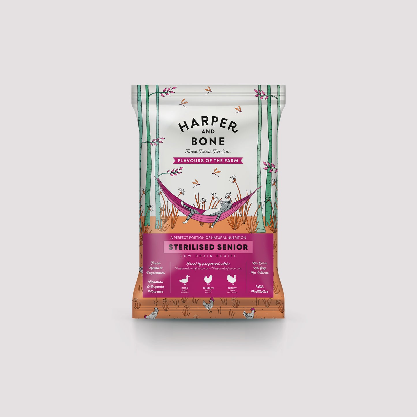 Proefmonster Senior cat Flavours of the farm 70g