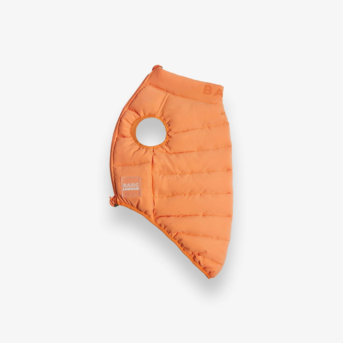 Reversible Dog Puffer Jacket: Coral & Khaki Green - Abrigo