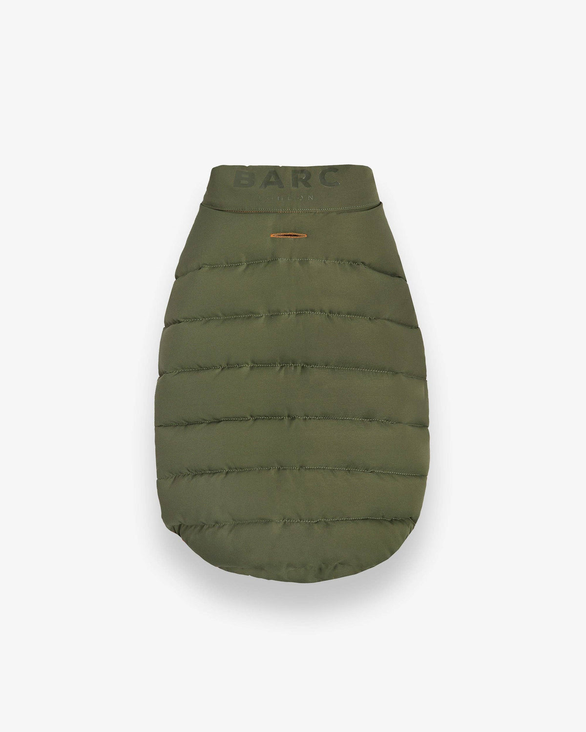 Reversible Dog Puffer Jacket: Coral & Khaki Green - Manteau