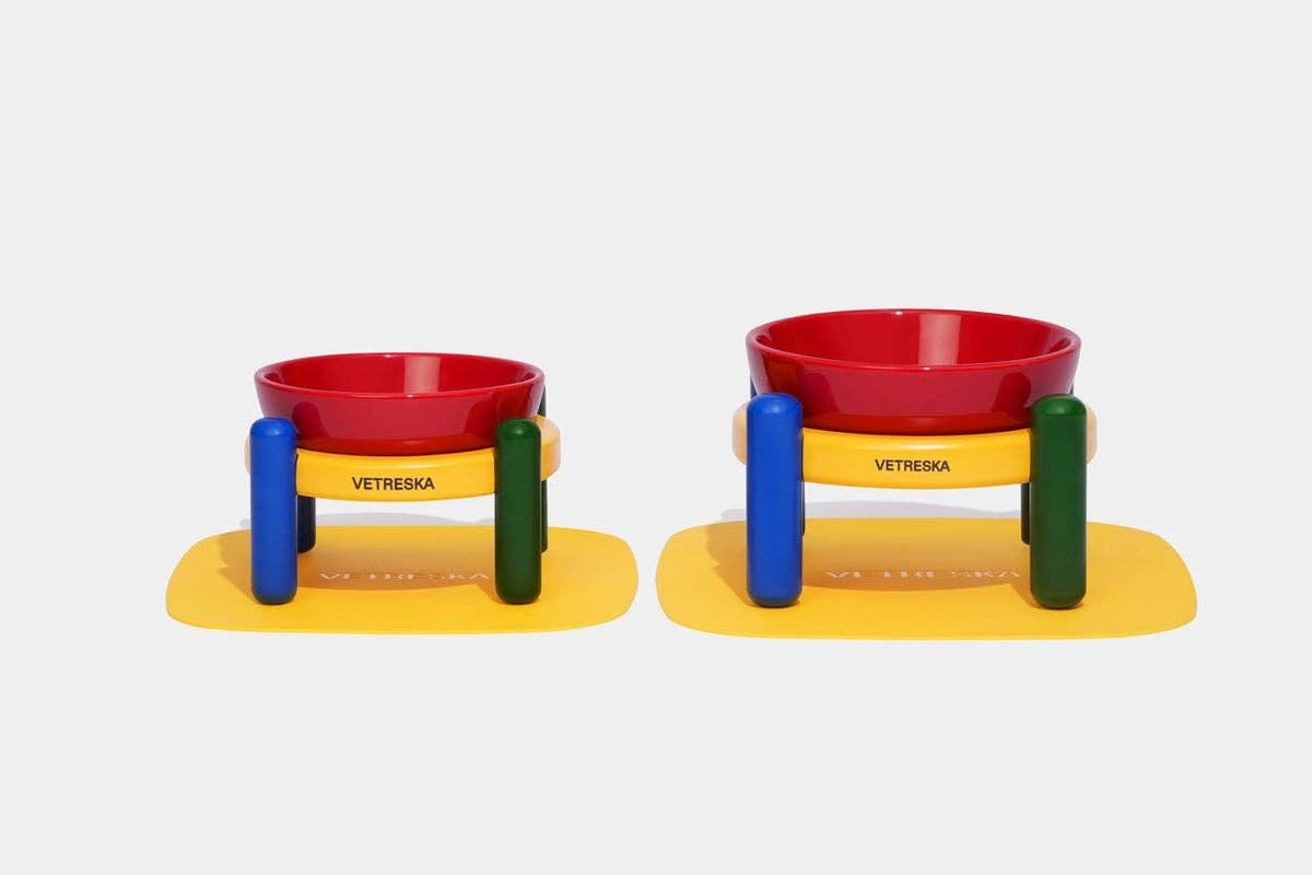 Chroma Ceramic Pet Bowl & Mat Set - gamelle